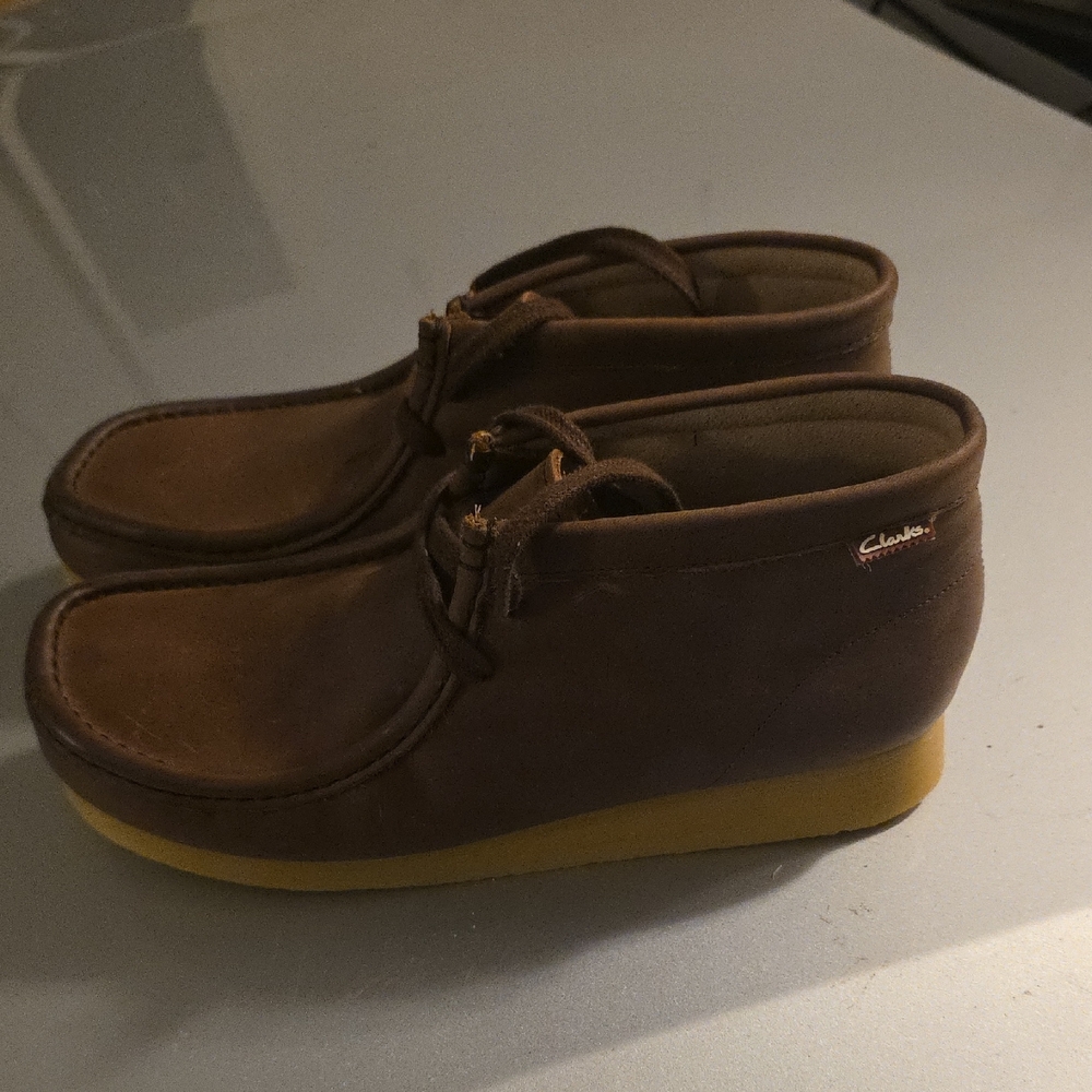 Clarks Brown Leather Ankle Boots